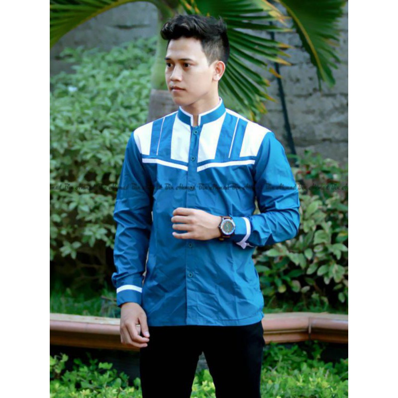 koko motif balok modern baju muslim terbaru