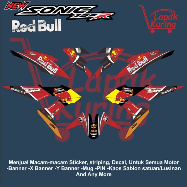 DECAK STICKER HONDA SONIC REDBULL