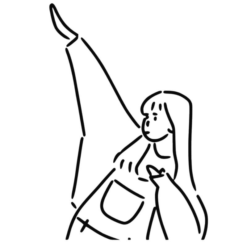 Cute Girl Cutting Sticker CUTTING