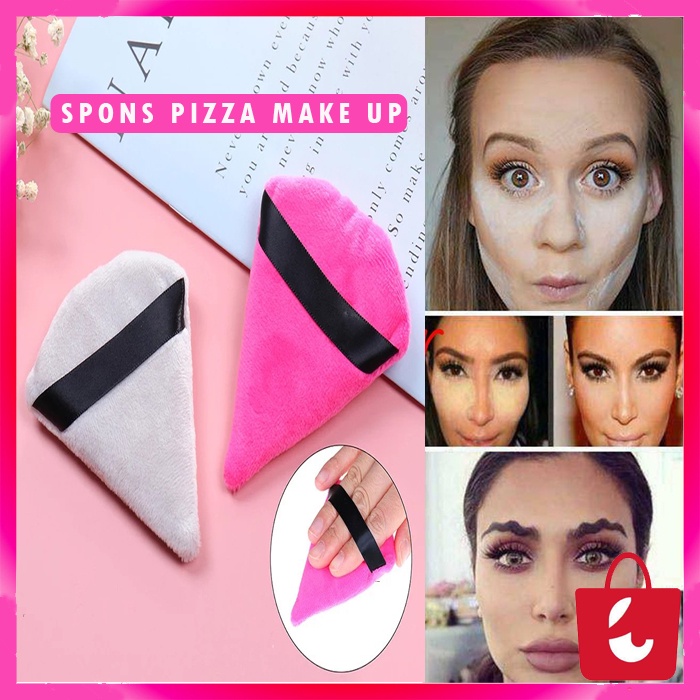 [Ready Stok] Pizza Sponge Puff Spon Segitiga Spon Mango Spon Magic Bedak Makeup Puff Tools Lembut Untuk Bedak Powder