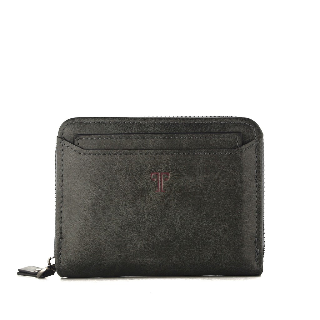 TOKOKOE - Dompet Pria Wanita Bahan Kulit Original - Troy - Classic Horo Avero-Avero Abu Tua