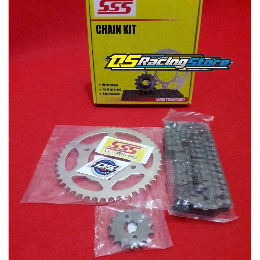 Chain Kit Standart  Original Gear set SSS Honda Blade New/Absolute Revo Ukuran STANDART
