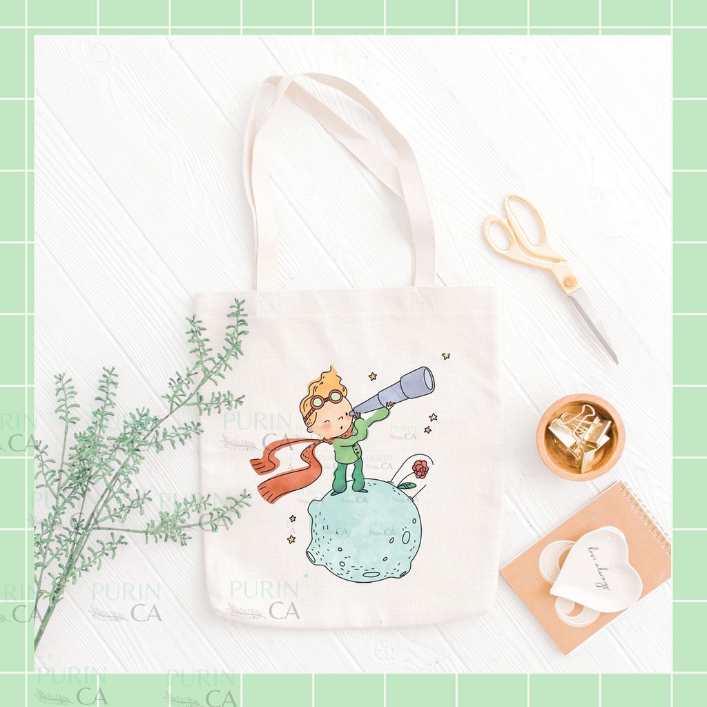 Tote bag Kanvas Gambar LE PETIT PRINCE Cute Cartoon