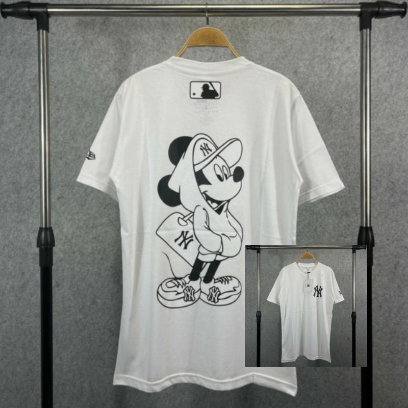 Kaos new era yankees disney mickey mouse / kaos distro MLB / kaos motif disney