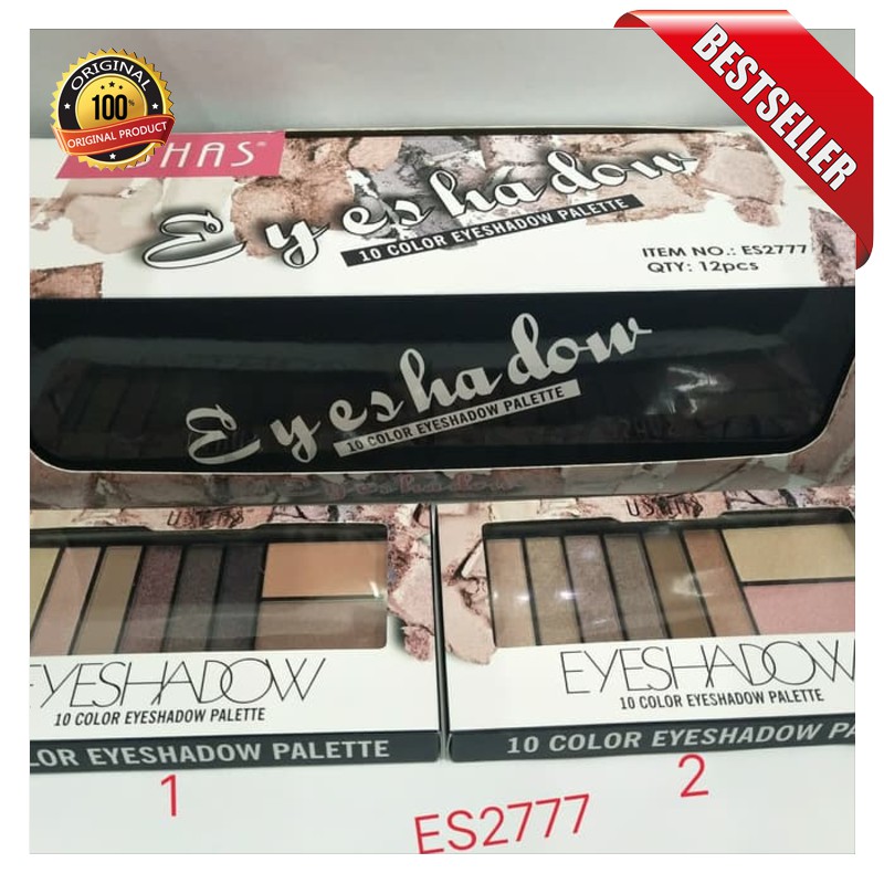 USHAS EYESHADOW 10COLOR PALLETE 2777 - EYESHADOW USHAS 10WARNA 2777 [YELLOW STORE]