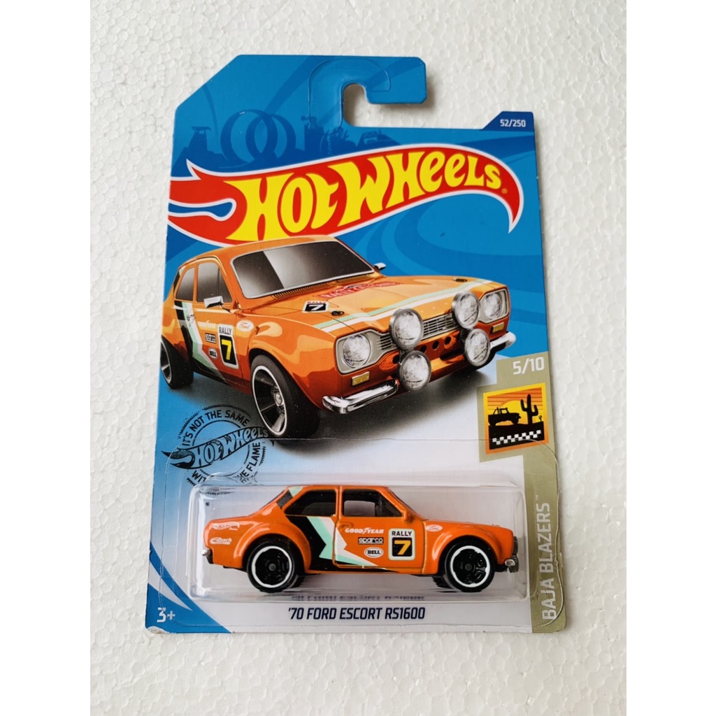 HOTWHEELS HOT WHEELS 70 FORD ESCORT RS1600 ORANGE BAJA BLAZERS DIECAST MINIATUR MOBIL TAKSI TAXI