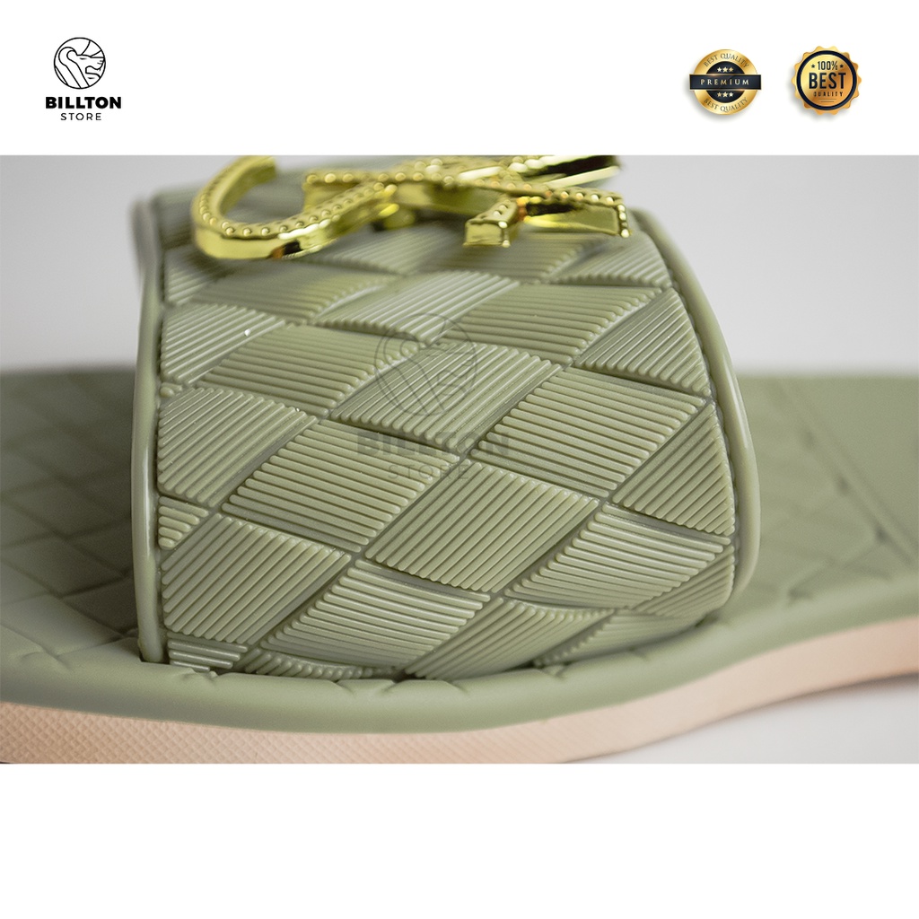 Sandal Flat Slip YS Wanita Sandal Teplek Wanita Kekinian Super Soft Rubber Quality