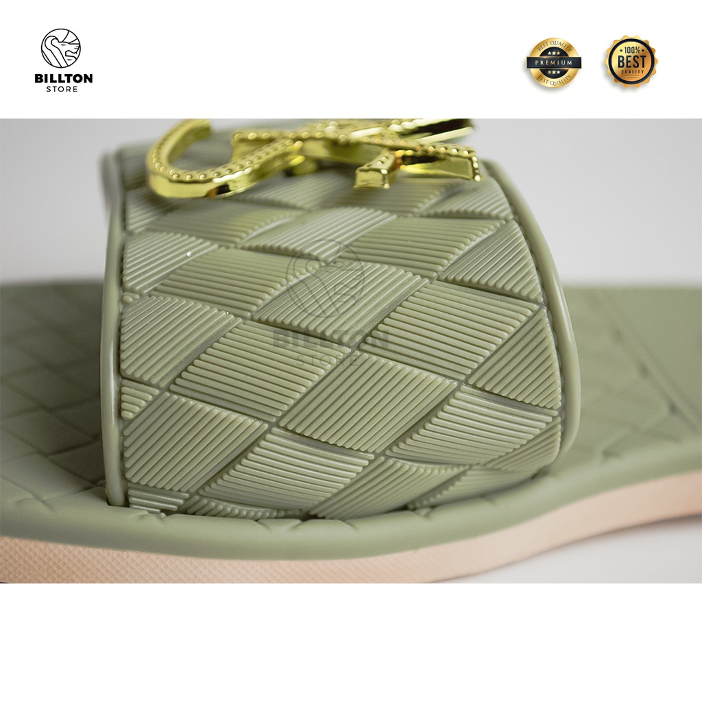 Sandal Flat Slip YS Wanita Sandal Teplek Wanita Kekinian Super Soft Rubber Quality