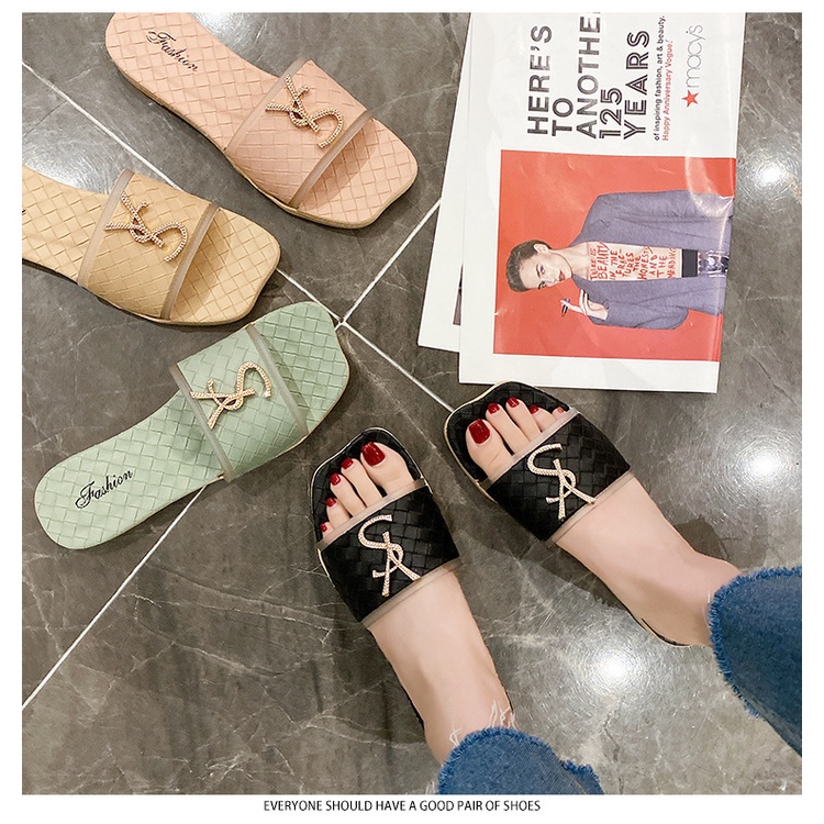 Funatic Sandal Teplek Wanita Import Terbaru Kekinian Fashion Flat SF779