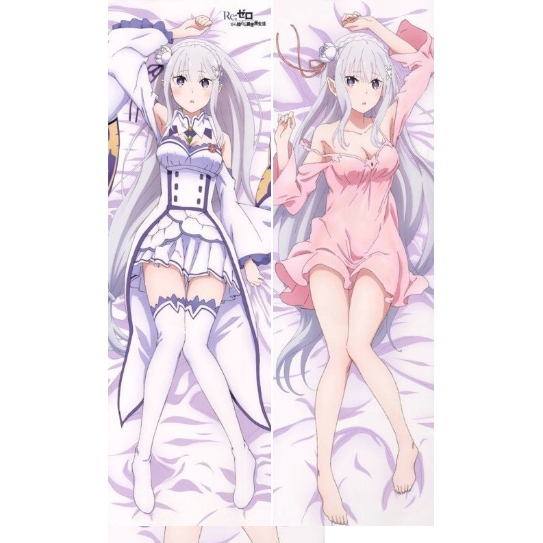 Sarung Bantal  Peluk Dakimakura Anime  Re Zero Emilia BB0A 