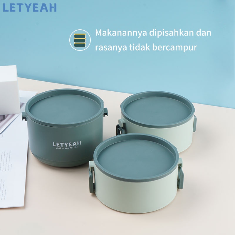 letyeah kotak makan 3 susun 2200ML/lunch box 3 susun anti tumpah