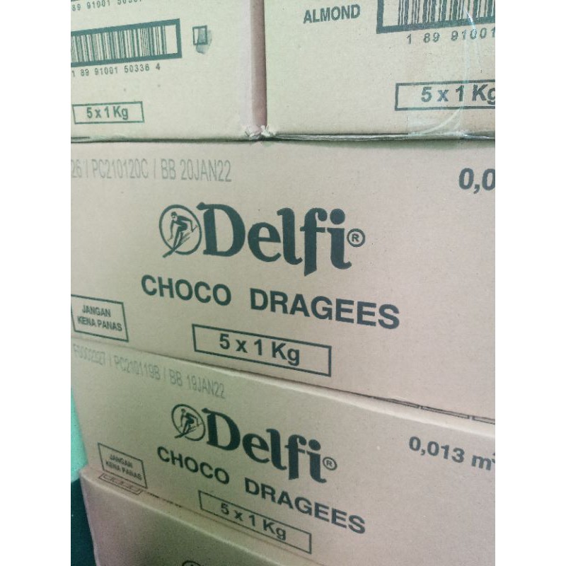 

COKLAT DELFI ALMOND 1 KARTON ISI 5 X 1 KG, COKLAT DELFI MEDE 1KG DRAGEES, COKLAT KILOAN KHUSUS GOSEND