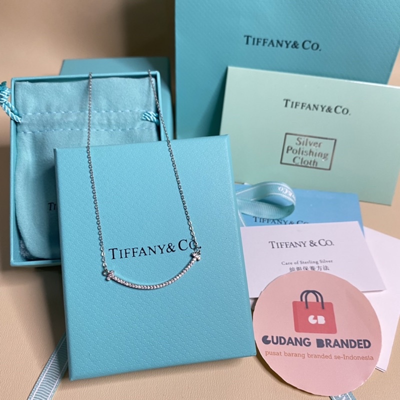 Tiff*ny& Co Necklace | Kalung Tiff&Co Fullset Import (Smile Gold / Diamond)