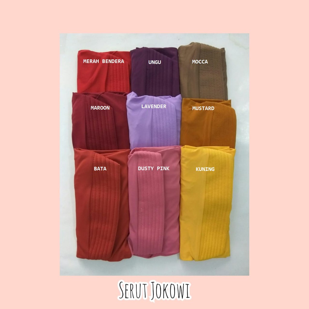 Jilbab - hijab Serut Murah/Jilbab Lycra Instan Jokowi/ADDIBA SERPOL-3
