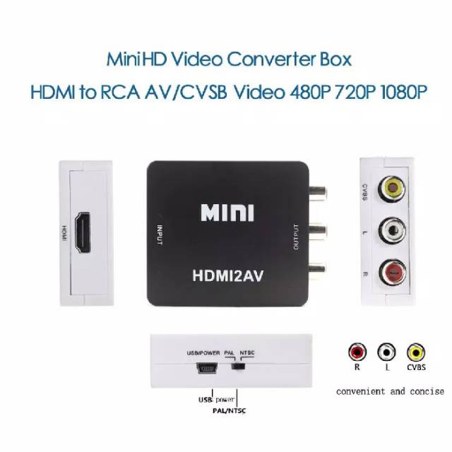 HDMI 2 AV Converter Mini Box HDMI to RCA Adapter HDMI to AV Konverter HDMI to AV Connector HDMI