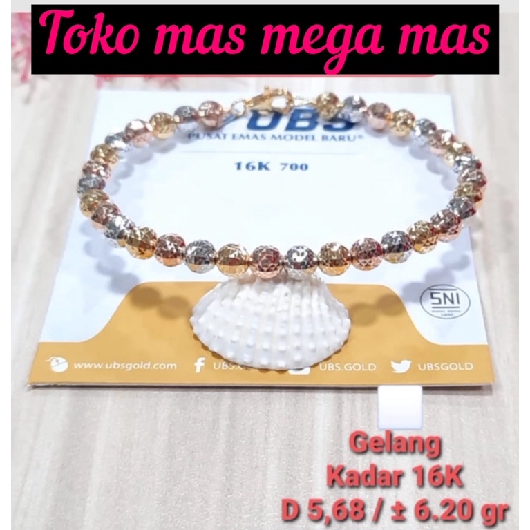 gelang model emas asli kadar 700/16k dewasa