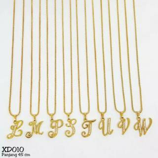 Fourfashion XD010 Kalung Huruf Inisial  Nama Set 