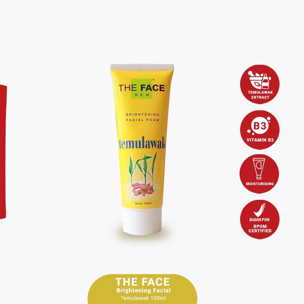 THE FACE Temulawak Brightening Facial Foam/Sabun Wajah 100 ml