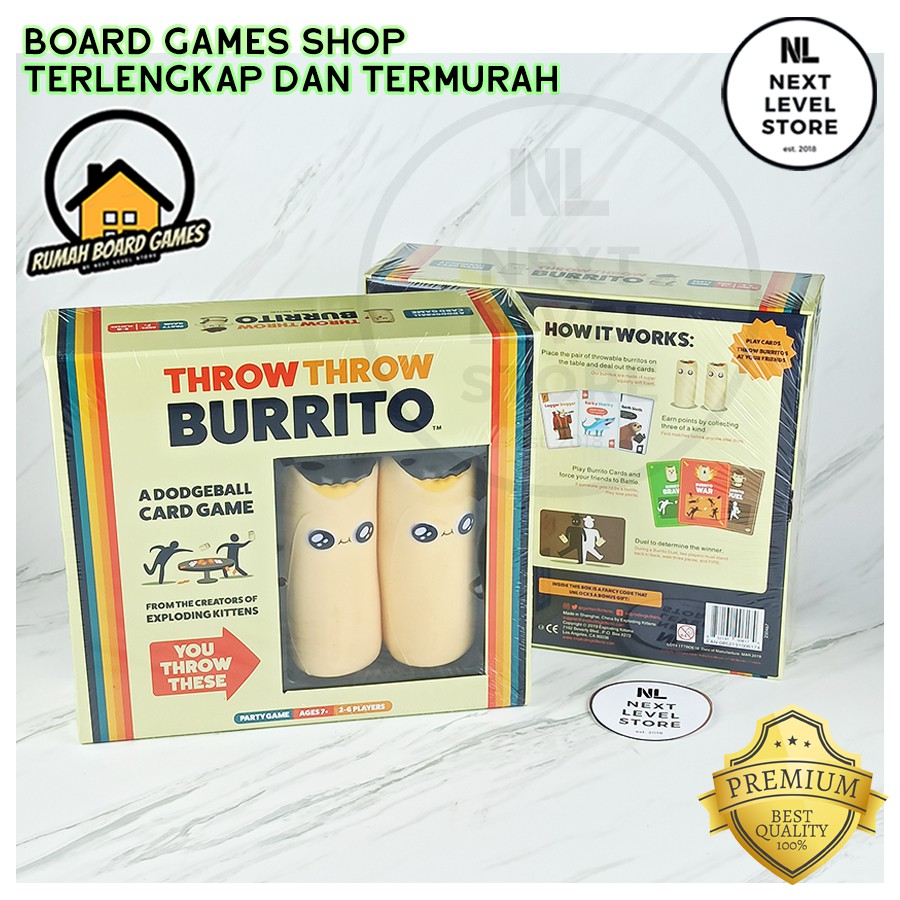 Throw Burrito Card Game Board Games by Exploding Kittens READY STOCK