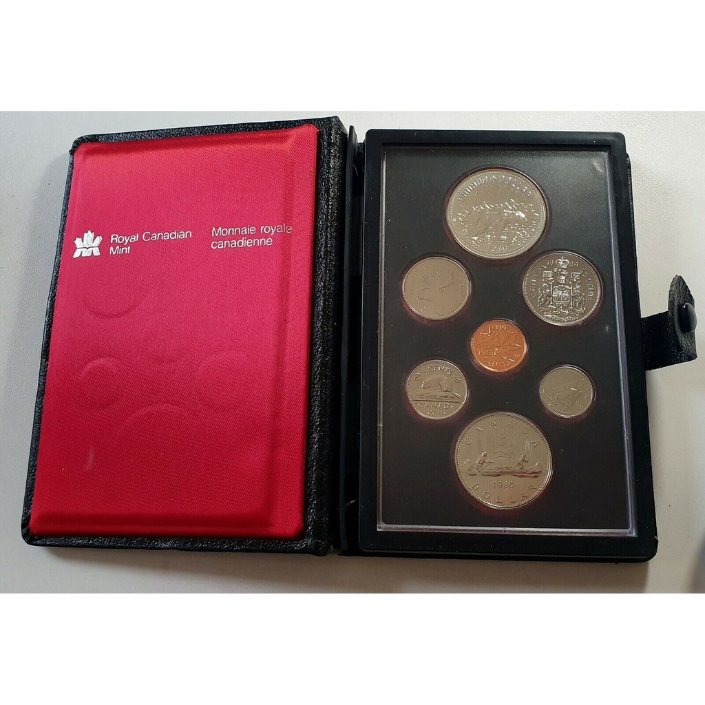 Canada Specimen Prooflike Coin Set Including Silver Polar Bear Dollar GEM 1980