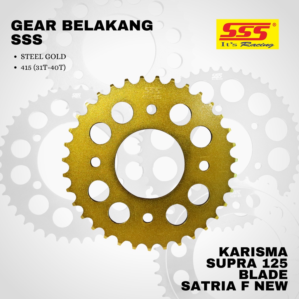 Gear Gir Karisma Supra 125 BALDE FU NEW sss 415 31 - 40 Steel GOLD