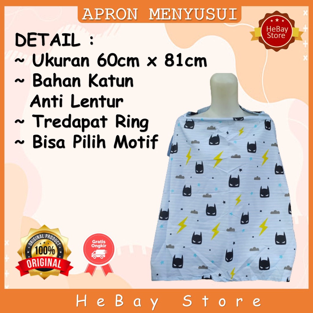 Apron Menyusui Cover Celemek Apron Menyusui Bayi Apron Menyusui Mlingker Tertutup