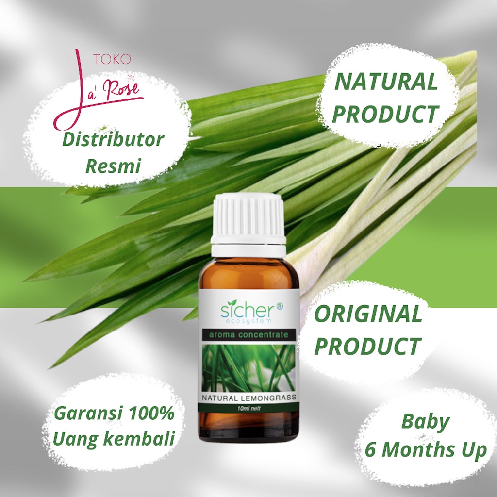 Aromaterapi Diffuser Lemongrass Essential Oil Sereh Aromatherapy Humidifier Natural 10ml