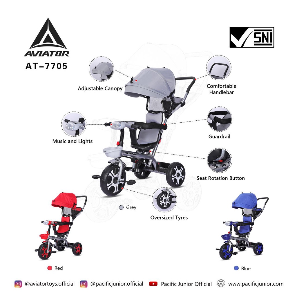 Sepeda roda 3 Aviator 7705