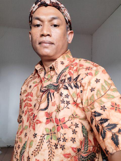 Kemeja Batik Ningrat Genes Size M - Xxl Batik Solo Asli Katun Genes Full Furing