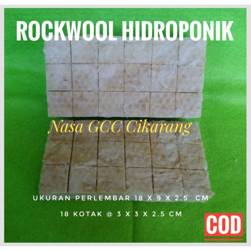 ROCKWOOL HIDROPONIK SIAP PAKAI 18 KOTAK 3 x 3 x 2.5 CM