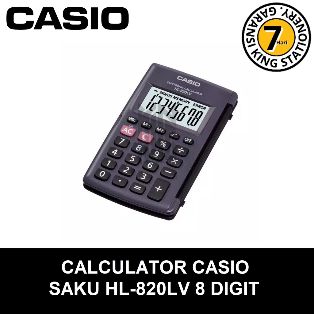 

KALKULATOR / CALCULATOR CASIO SAKU HL-820LV-8D (8DIGIT) ORIGINAL