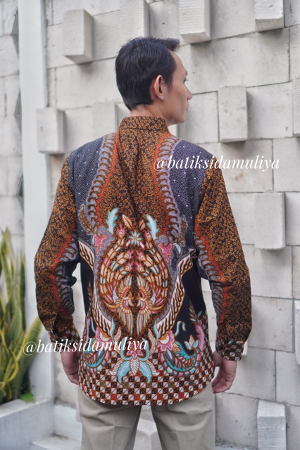 Sidamuliya Batik Kemeja Pria Reguler Fit Premium Gavesha Lengan Panjang