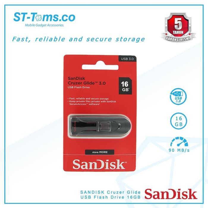 Promo SANDISK Cruzer Glide USB 3.0 16GB CZ600 SDCZ600-016G-G35 Berkualitas