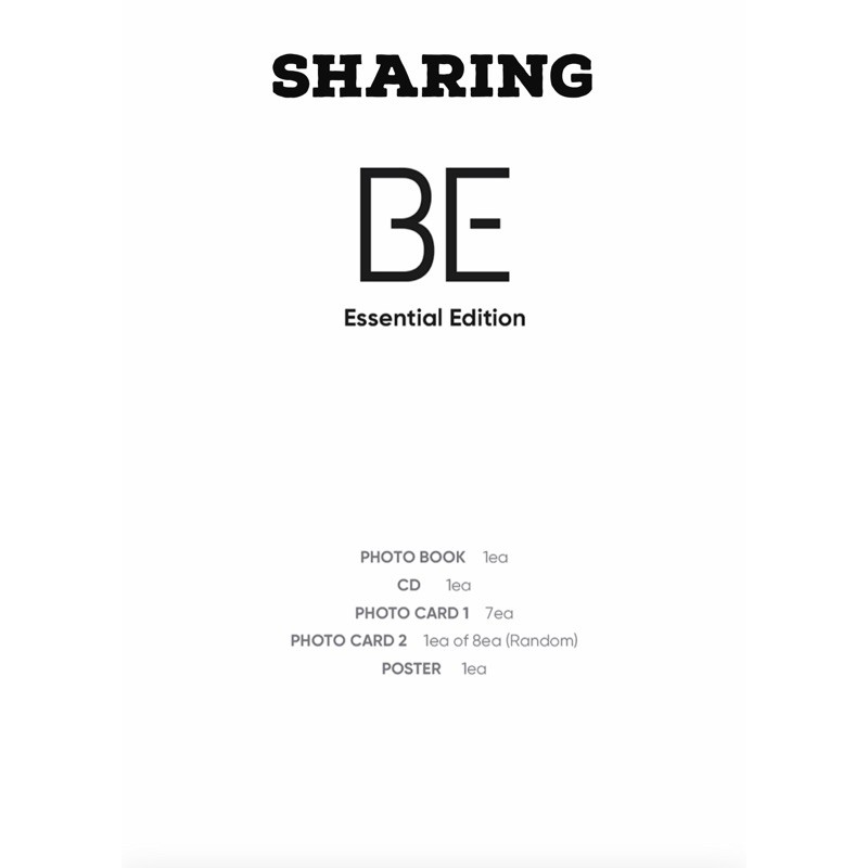 BTS - SHARING ALBUM BE ESSENTIAL