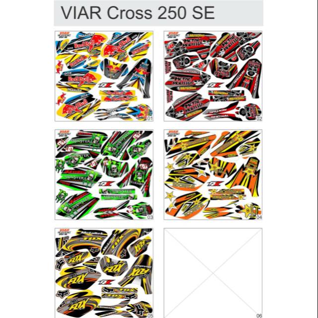 DECAL STRIPING VIAR CROSS 250 SE