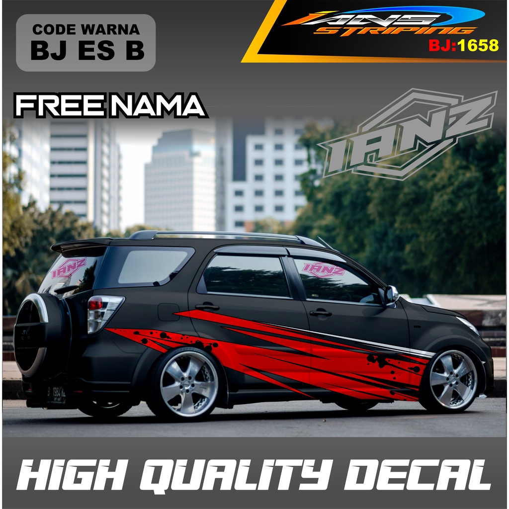 STIKER DECAL MOBIL TERIOS TERMURAH / VARIASI STICKER DECAL MOBIL AVANZA XENIA INNOVA / DECAL STIKER