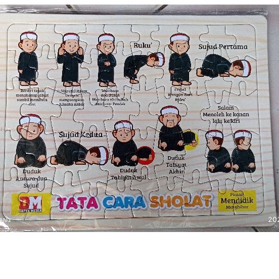 Puzzle Anak Mainan Edukasi / Puzzle Tata Cara Sholat Ukuran Besar
