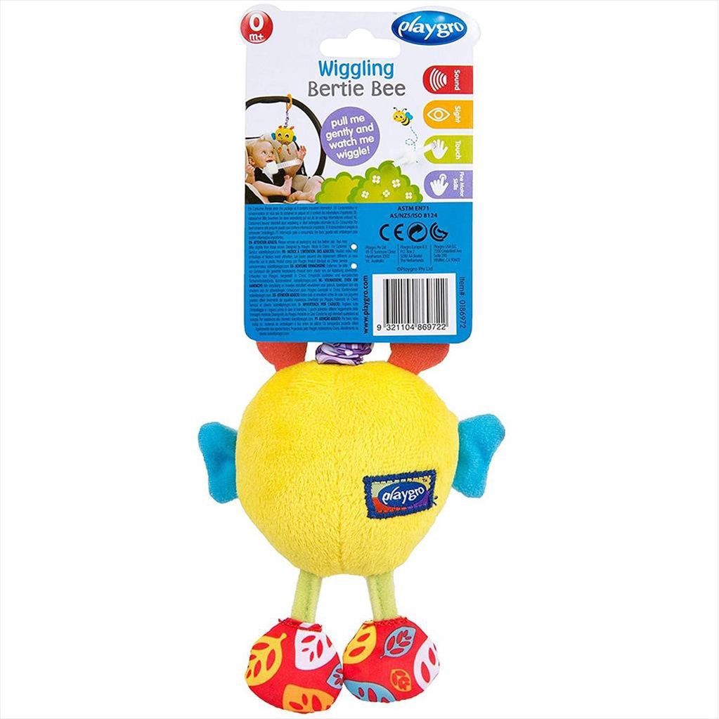 Playgro 122147 Wiggling Bertie Bee Mainan Bayi