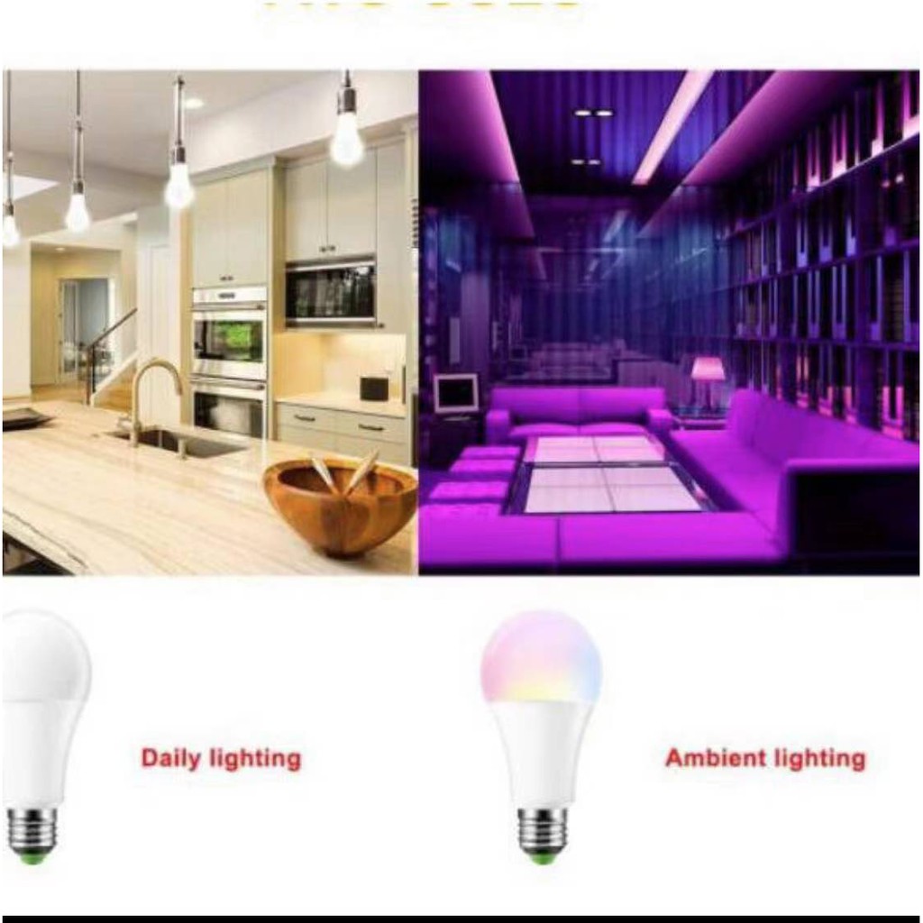 LAMPU BOHLAM LED BEX 10WATT RGB LENGKAP REMOT BERUBAH WARNA REMOTE CONTROL