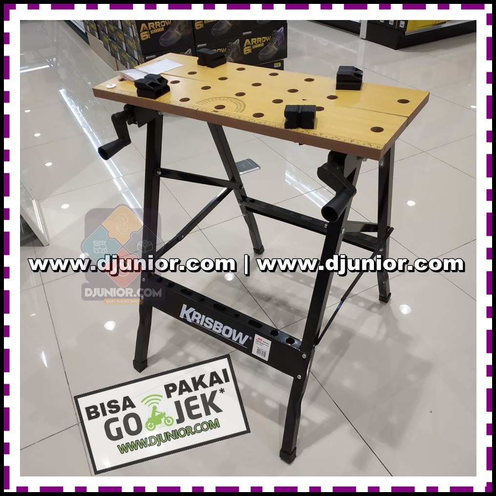 Krisbow Work Bench Workbench Meja Kerja Gergaji Kayu Portable Shopee Indonesia