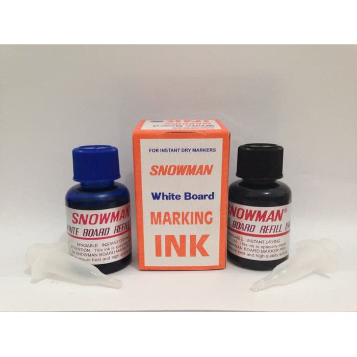 

Promo TERMURAH Tinta Spidol Whiteboard SNOWMAN White Board Marking INK Hitam Limited