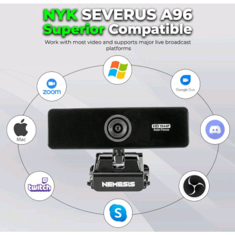 Webcam external laptop/pc  NYK Nemesis A96 Severus A-96 QHD 2K 60FPS Auto Focus