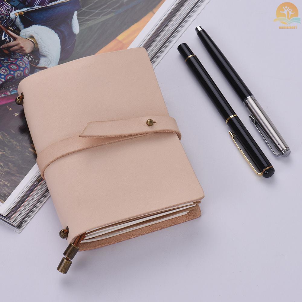 Portable Travel Journal Diary Leather Writing Notebook Refillable Lined Blank Grid Paper Business Notepad Gift for Students Artists Travelers Business Person