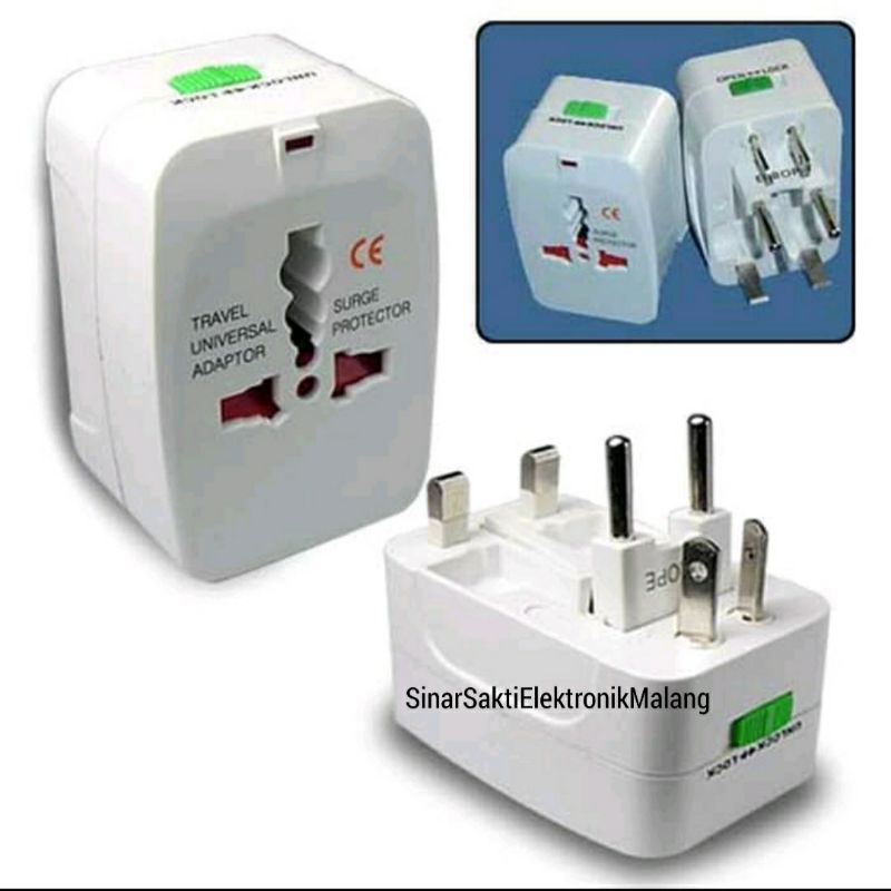 Universal Travel Adaptor Colokan Steker Listrik Multi Luar Negeri Arab Jepang Singapore LN