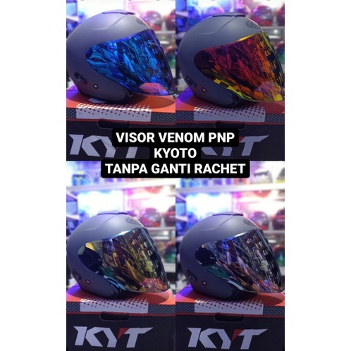VISOR VENOM KYT KYOTO , INK DYNAMIC, INK METRO 2 PNP TANPA GANTI RACHET