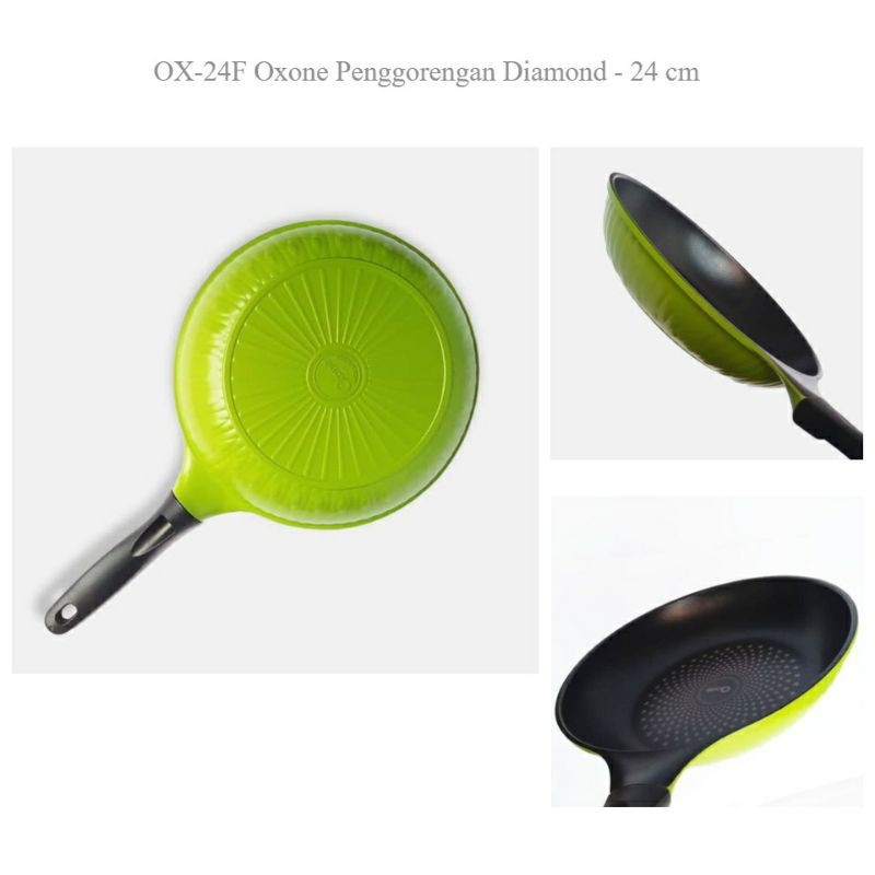Oxone Panci Penggorengan Wajan Penggoreng Anti Lengket OX-28F Marble Coating Fry Pan 28cm