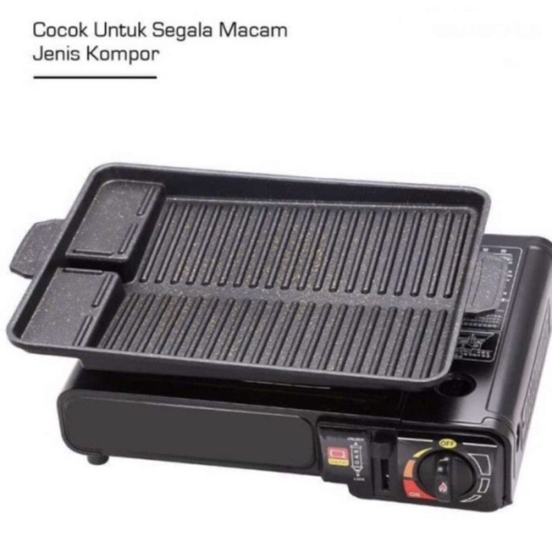 Yakiniku Grill Pan GSF BBQ Griil Pan Kotak Anti Lengket