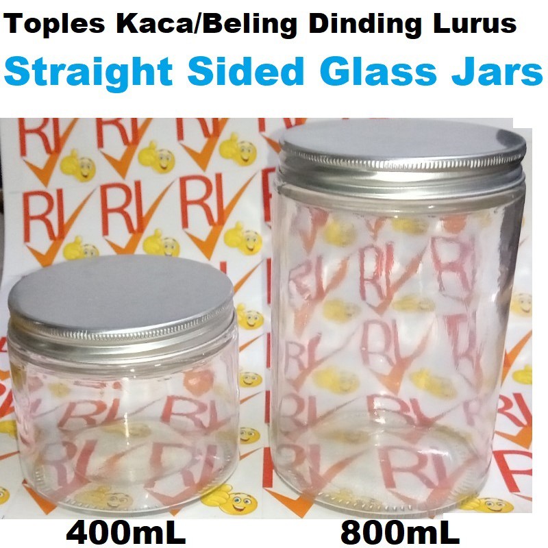 Toples Kaca  700  800 mL  Jar Tutup ALUMINUM Botol  Beling 