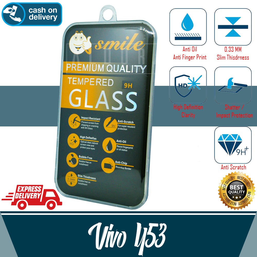 Tempered Glass Bening Vivo Y53 / Vivo 1606 Anti Gores Kaca Pelindung Layar Premium Quality