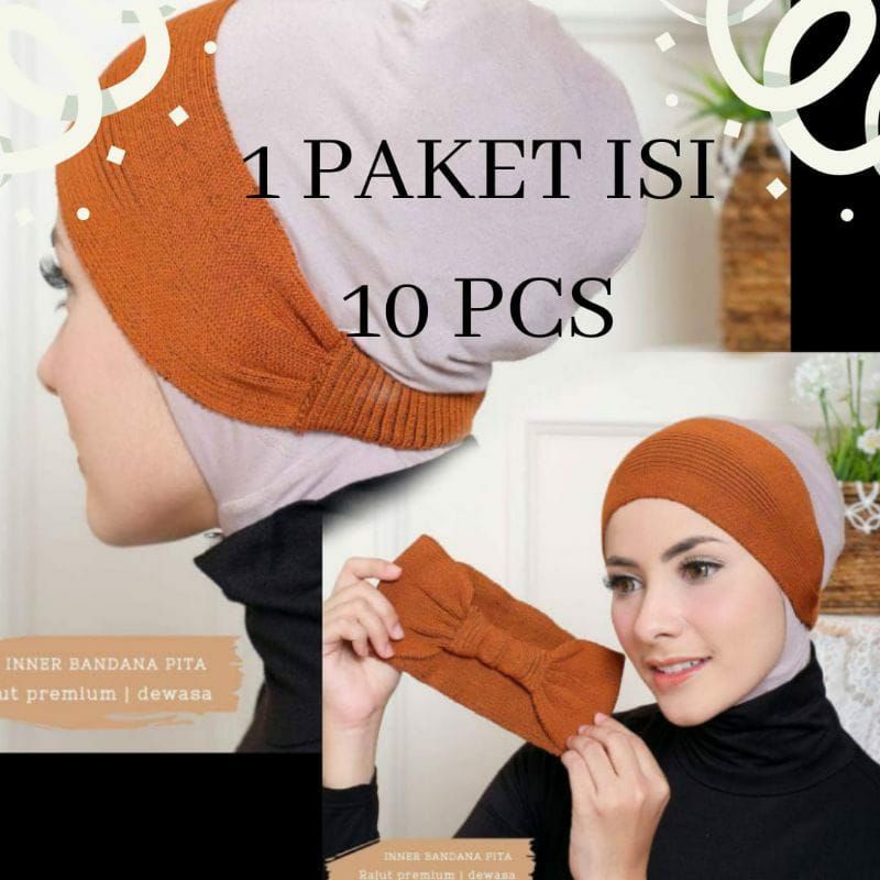 Ciput rajut bando pita karet premium ( 1 PAKET ISI 10 PCS )